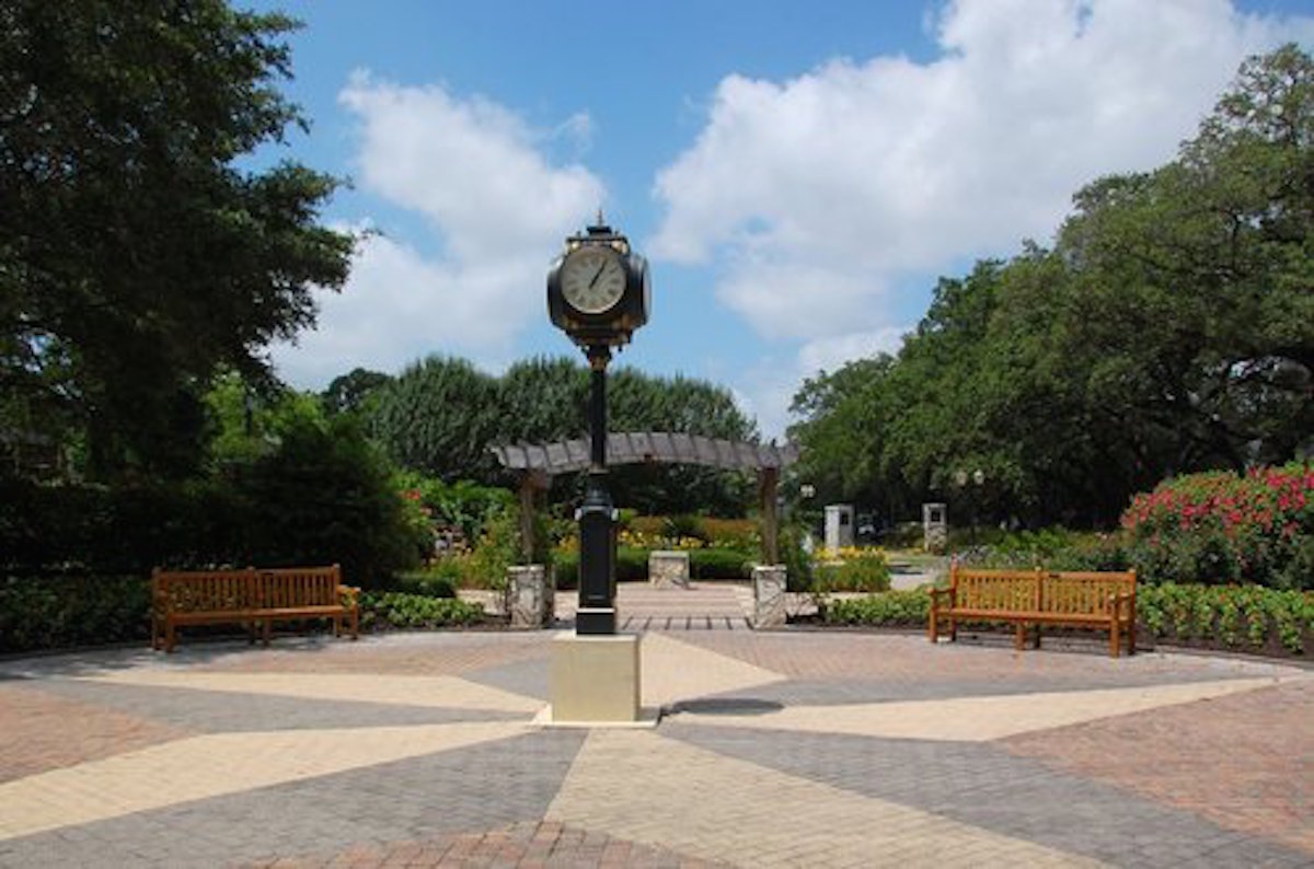 clock in park clock in park